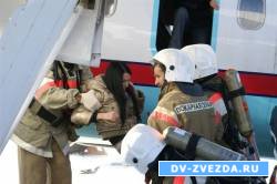 В Южно-Сахалинском аэропорту проведены пожарно-тактические учения