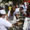 Горожане попробовали уху на встрече с Нептуном