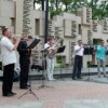 Performance of brass bands in the city squares -