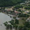 Hoher Wasserstand in Khabarovsk brach eine 120-j"ahrige "record"