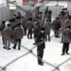 Obdachloser ohne Durchf"uhrung freier und Jahren, starb im Dalnerechensk