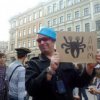 Rallier les fid`eles dans le monstre de macaroni qui s'est tenue `a Vladivostok