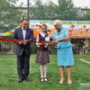 Новый современный стадион открыл сегодня утром вместе