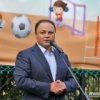 Новый современный стадион открыл сегодня утром вместе