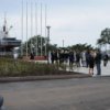 В сквере Рыбацкой славы сегодня было немноголюдно.