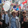 Residents and guests of Vladivostok May 1