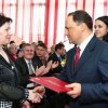 The inhabitants of the village on the anniversary of the Labour congratulated Mayor Igor Pushkarev