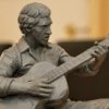 The monument to Vysotsky, already cast in bronze casting in