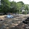 New footpaths of colored brick