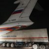 Belarus an den Fernen Osten Flugzeug mit humanit
