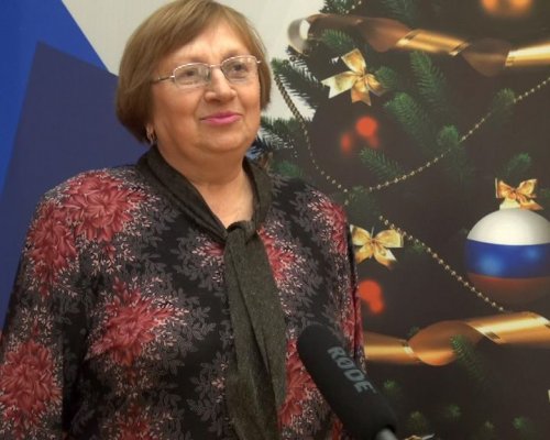 Поздравление с Новым годом Лидии Барановой - председателя Совета ветеранов спорта Приморского края